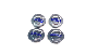 View Wheel cap. Hubcap kit. (Silver) Full-Sized Product Image